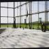 Installation view of Isamu Noguchi Exhibition in the Glass Pyramid, Moerenuma Park, Glass Pyramid Atrium, July 22, 2003 - August 31, 2003.
