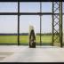 Installation view of Isamu Noguchi Exhibition in the Glass Pyramid, Moerenuma Park, Glass Pyramid Atrium, July 22, 2003 - August 31, 2003.