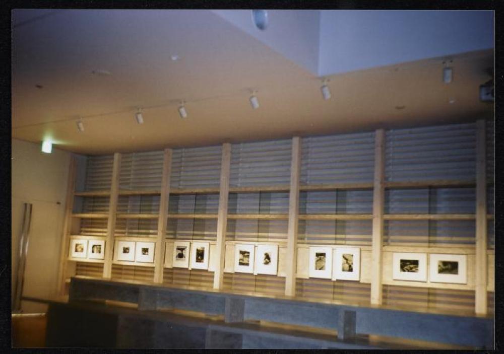Installation view of "Isamu Noguchi Exhibition in the Glass Pyramid," Moerenuma Park, Glass Pyramid Atrium, July 22, 2003 - August 31, 2003.