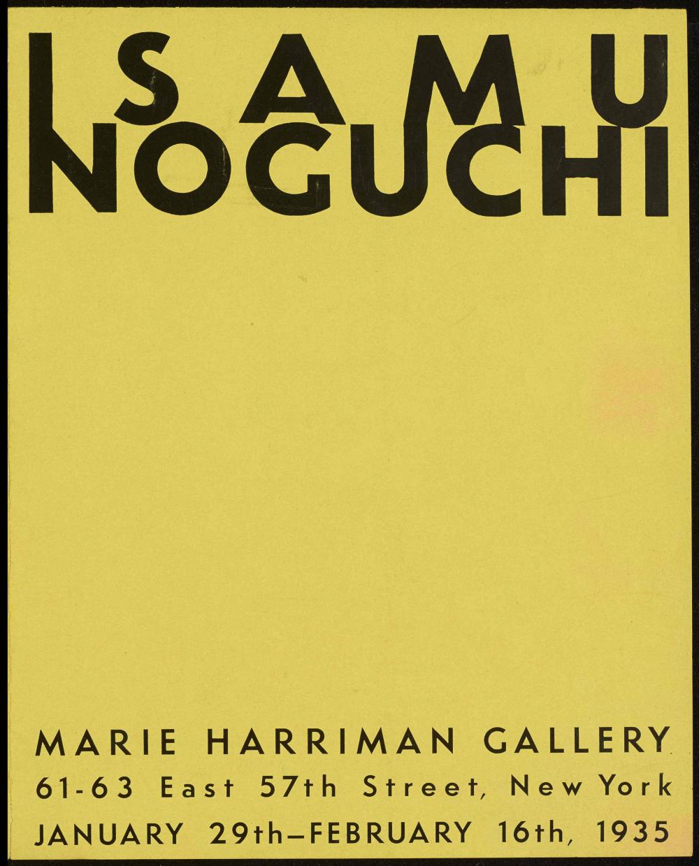  Marie Harriman Gallery exhibition brochure 