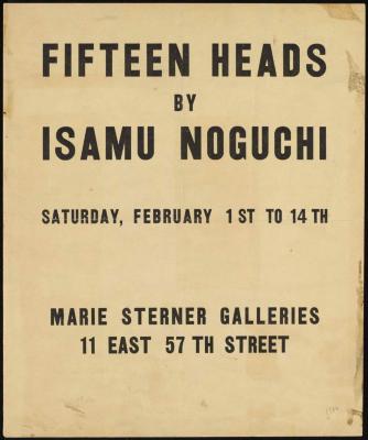 Fifteen Heads exhibition at Marie Sterner Galleries advertisement