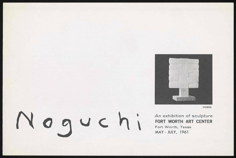 Fort Worth Art Center exhibition brochure